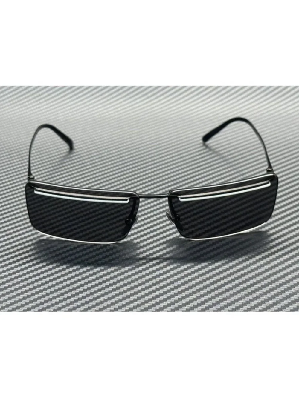 New PRADA Men Black White Sunglasses 60-14-145